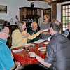 snoupi > Chez DesGranges 2006 - clockwise from left - moi, Judy, René et Simone, (our hosts at the gîte,) Papa, Bobby, Jessie, and Father Mark