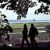 snoupi > Avranches 2002 - Jardin des Plantes - Silhouettes over the Mont-Saint-Michel