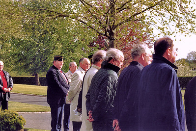 Brittany American Cemetery 2004 Memorial Day - Davis and Dad with other dignitaries watch the Proceedings.