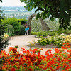 snoupi > Avranches - 2009 - Le Jardin-des-Plantes - Judy by the arch.  The Jardin received a major overhaul in 2007.  I don't find it quite as charming as I did, but this spot is still beautiful.